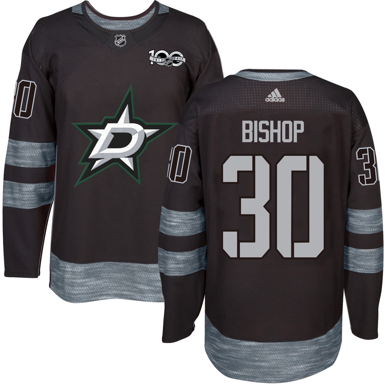 Adidas Stars #30 Ben Bishop Black 1917-100th Anniversary Stitched NHL Jersey
